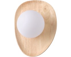 OSRAM Decor Houten Nest Wandlamp, Bruin Rubberhout, G9 Versie, Metaal, Glas, Textielkabel