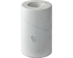 OSRAM Decor Marmeren Basis Tafellamp, Wit Marmer, E27 Versie, Dimbaar, Schakelaar, Textielkabel, 80mm