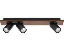 OSRAM DECOR SPOT MERCURY, 3 x 3,4W, 690lm, hout-look zwart, spot, verstelbare koppen, veelzijdig gebruik, interieurspot, vervangbare ledlampen, warm witte lichtkleur, GU10