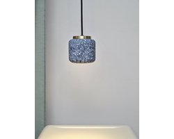OSRAM Decor Terrazzo decoratieve hanglamp met gouden accenten , 100mm, met GU10 fitting, blauw