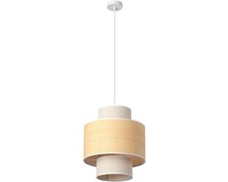 OSRAM DECOR Wrap Cilinder Hanglamp E27 Beige 350mm diameter, Raffia en Bast met linnen hanglamp