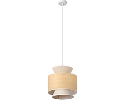OSRAM DECOR Wrap Cone Pendant light E27 Beige 350mm diameter, Raffia and Bast with linen for Boho-Style