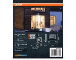 OSRAM ENDURA FLOOD PC 30W LED-schijnwerper, 3000K warm wit, 3000 lumen, IP65 witte schijnwerper, gerecycled materiaal, 180° draaibaar, wit