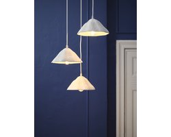 OSRAM hanglamp 3-lamps Decor Lotus Leaf wit van metaal en papier-maché, E14, 1562mm lengte , kap van gerecycled materiaal, duurzaam dankzij vervangbare lichtbron, eenvoudig te installeren