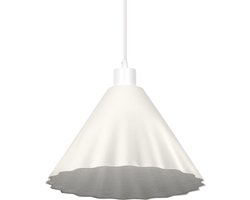 OSRAM hanglamp Decor Pulp wit van metaal en papier-maché, E27, 310 mm diameter, lampenkap van gerecycled materiaal, duurzaam dankzij vervangbare lichtbron, eenvoudig te installeren