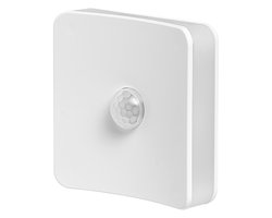 OSRAM LUNETTA SQUARE Nachtlicht inkl. Tageslicht- und Bewegungssensor, 0,3W, weiß, quadratisches Design, RGB-Farblichteffekt mit vier Lichtauslässen, eingebauter EU-Stecker, für Innenräume