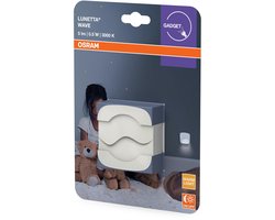 OSRAM LUNETTA Wave nachtlampje in wit van kunststof, warm wit licht, IP20 bescherming, voor kinderkamers en binnenruimtes