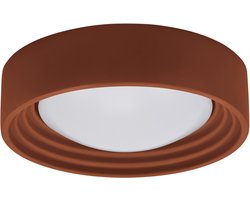 OSRAM ORBIS Concrete, bruine betonnen plafondlamp met LED, 13W, 800lm, 3000K vriendelijk warm wit, dimbaar in 3 stappen door te klikken, 300mm diameter, IP20 bescherming, geschikt voor badkamers
