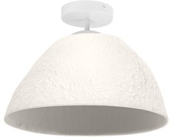 OSRAM plafondlamp Decor Camel Bell wit van metaal en papier-maché, E27, 375 mm diameter, lampenkap van gerecycled materiaal, duurzaam dankzij vervangbare lichtbron, eenvoudig te installeren
