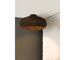 OSRAM plafondlamp Decor Cardboard Drop bruin van golfkarton, lichtgewicht, E27, 400 mm diameter, lampenkap van gerecycled materiaal, duurzaam dankzij vervangbare lichtbron, eenvoudig te installeren
