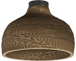 OSRAM plafondlamp Decor Cardboard Hat bruin van golfkarton, lichtgewicht, E27, 360 mm diameter, lampenkap van gerecycled materiaal, duurzaam dankzij vervangbare lichtbron, eenvoudig te installeren