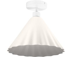 OSRAM plafondlamp Decor Pulp wit van metaal en papier-maché, E27, 310 mm diameter, lampenkap van gerecycled materiaal, duurzaam dankzij vervangbare lichtbron, eenvoudig te installeren