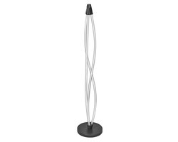 OSRAM Swirl Floor vloerlamp van gebogen polycarbonaat met LED en filament design, 22 W, 2400 lm, 3000 K, 830 warm wit, dimbaar, donkergrijs, 260 mm, IP20