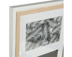Ostaria Collage fotolijst NEO - voor 4x foto van 10 x 15 cm - hout - naturel/wit - 24 x 57 cm - Wissellijst - Modern