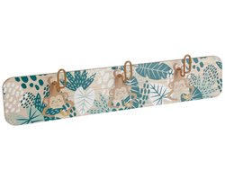 Ostaria Kinder Kapstok Aapjes - hout - wandkapstok met 3 haakjes - 50 cm - jungle kinderkamer decoratie