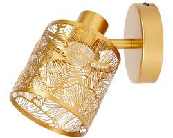 Ostaria Wandlamp Calathea - goud - metaal - bewerkt - E27 - interieur decoratie - binnen