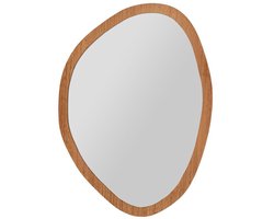 Ostaria Wandspiegel Flow - donker hout - organische vorm - 36 x 50 cm - wanddecoratie spiegels