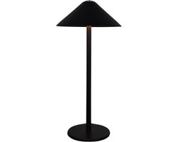 Ostin & Fred Draadloze Tafellamp - Zwart - 31 cm - Dimbare Touch Lamp - Binnen/Buiten - Bureaulamp - Oplaadbare Batterij