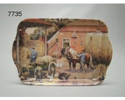 Ot en Sien - Dienblad - De Laatste Hooivracht - 21 x 14 cm - Melamine - Nostalgisch Design