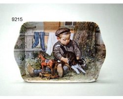 Ot en Sien - Dienblad - Ot met Poes - 21 x 15 cm - Melamine - Nostalgisch Design
