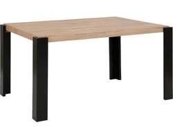 Otago-Eettafel - 120 cm - Eiken/Zwart