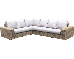 Otava hoek loungeset 4-delig naturel rotan