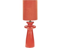 OTEROS - Tafellamp - Rood - Imitatiesuède
