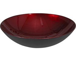 Othmar Decorations Schaal - rood - kunststof - D28 cm - Bakje