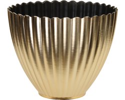 Othmar Plantenpot/bloempot - binnen - kunststof - goud - D11 x H11 cm