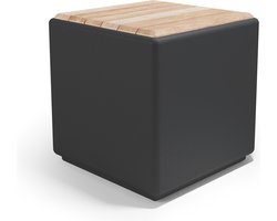Otium meubel dubbelwandig Cubus met hout antraciet