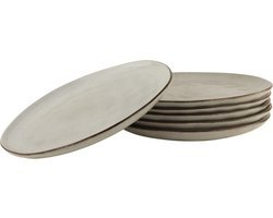 OTIX - Bordenset 6 Persoons - Dinerborden - Borden - Beige - 26,5cm - Keramiek - LILY