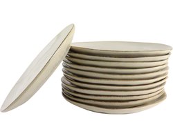 OTIX Dinerborden - Bordenset - 12 Persoons - Beige - 27cm - Keramiek - MAPLE