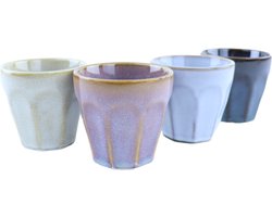 OTIX Espresso Kopjes - 4 Stuks - 90 ml - Zonder Oor - Koffietassen - Porselein - Hittebestendig - FELCE