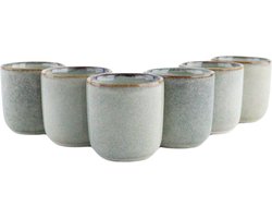 OTIX Espresso Kopjes - Set van 6 - 80ml - Mokken - Aardewerk - BEECH