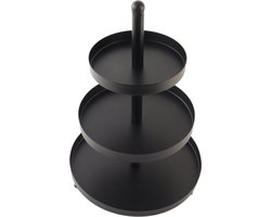 OTIX Etagere - 3 Laags - Serveertoren - Serveerschaal - Zwart - Metaal - IRONA
