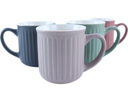 OTIX Koffiekopjes - met Oor - Set van 4 - Koffietassen - 200ml - Theemok - Aardewerk - MOSS