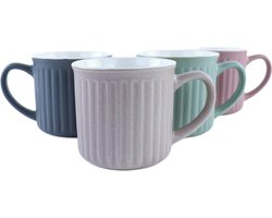 OTIX Koffiekopjes - met Oor - Set van 4 - Koffietassen - 250ml - Theemok - Aardewerk - MOSS