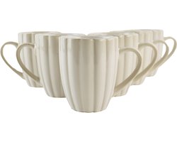 OTIX Koffiekopjes - Met Oor - Set van 6 - Koffietassen - Cappuccino - Kop - Theemok - 300ML - Keramiek - SOLIS