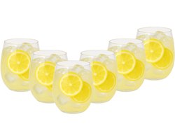 OTIX Kunststof Drinkglazen - 6 Stuks - Waterglazen -- Limonadeglazen - Strand - Camping Servies - 400ML - Glazen - OCEANI