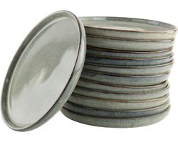 OTIX Ontbijtborden - Bordenset - 12 Persoons - Dessertbord - 21cm - Aardewerk - Gebaksbordjes - BEECH