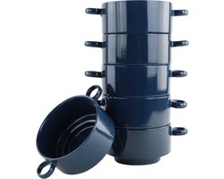 OTIX Soepkommen - met Oor - Set van 6 - Schaaltjes - 510ml - Blauw - HARMONY