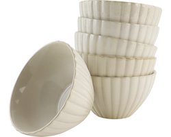 OTIX Soepkommen - set van 6 - stuks - Soepkom - Ontbijtkom - Schaaltje - 14cm - Wit - Keramiek - SOLIS