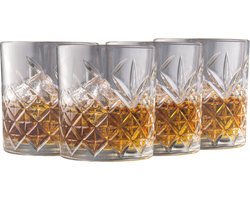 OTIX Whiskey Glazen - Set van 4 - Kristal - Stijlvol - 230 ml - Dik glas - Stevig - Sierlijk - Transparant