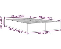 Ottomaanse Bedframe 120x200 cm met Opbergruimte en Hydraulisch Hefmechanisme – Kunstleer Wit – Modern Bed met Lattenbodem zonder Matras