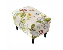 Ottomaanse hoes, voor rechthoekige voetenbanken, stretchhoes