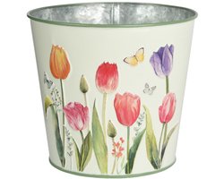 OttoSimon bloempot zink buiten 15 cm diameter tuin decoratie.