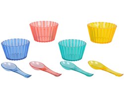 OttoSimon schaal plastic met lepel - kinderservies speelgoed.