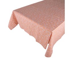 OttoSimon tafelkleed textiel oranje 140x250 cm bloemenprint.
