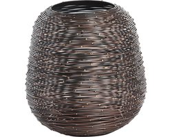 OttoSimon windlicht metaal antiek koper modern 18 cm decoratie.