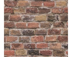 OUDE BAKSTENEN BEHANG | industrieel - Rood Oranje Bruin - A.S. Création Elements 2
